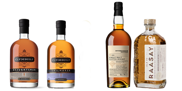 Flaskor av Raasay X Pedro Ximenez, Clyde och Inverdarach 